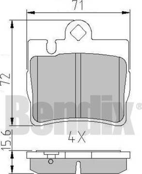 BENDIX 511299 - Гальмівні колодки, дискові гальма autocars.com.ua