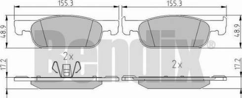 BENDIX 511411 - Гальмівні колодки, дискові гальма autocars.com.ua