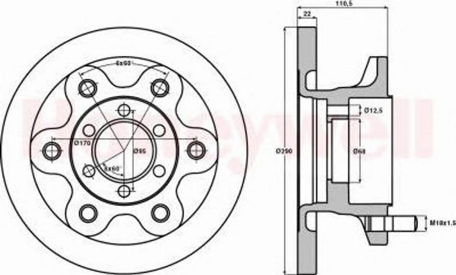 BENDIX 562467B - Гальмівний диск autocars.com.ua