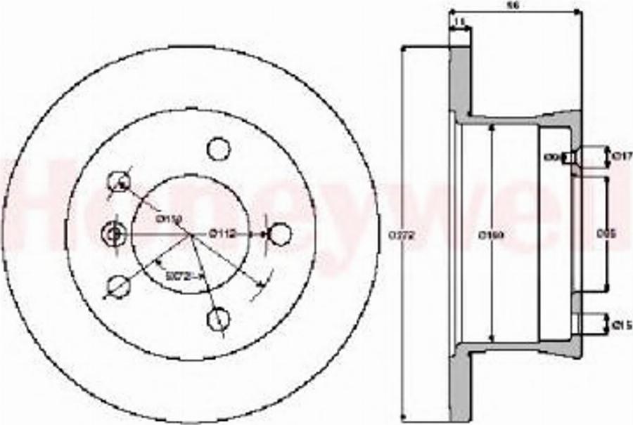 BENDIX 562471 B - Тормозной диск avtokuzovplus.com.ua