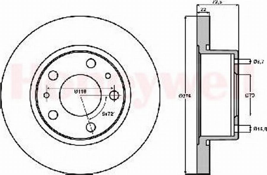 BENDIX 562478B - Тормозной диск avtokuzovplus.com.ua