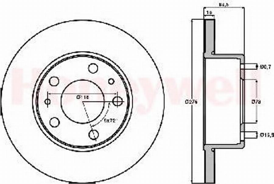 BENDIX 562480B - Тормозной диск autodnr.net