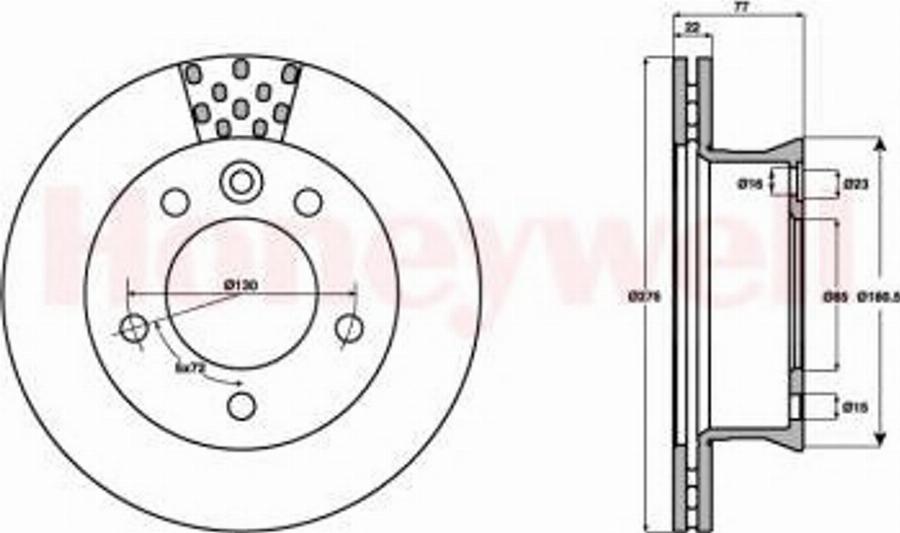 BENDIX 562483B - Тормозной диск autodnr.net