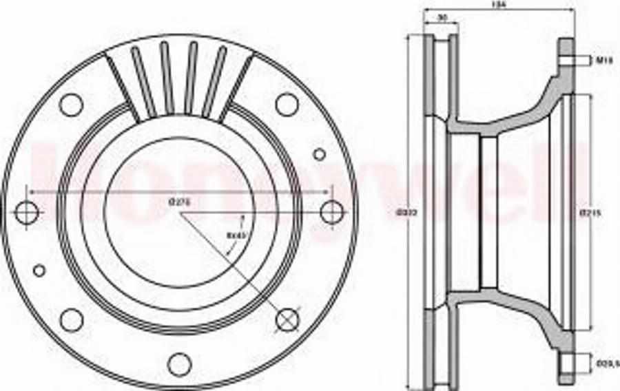 BENDIX 567116B - Гальмівний диск autocars.com.ua