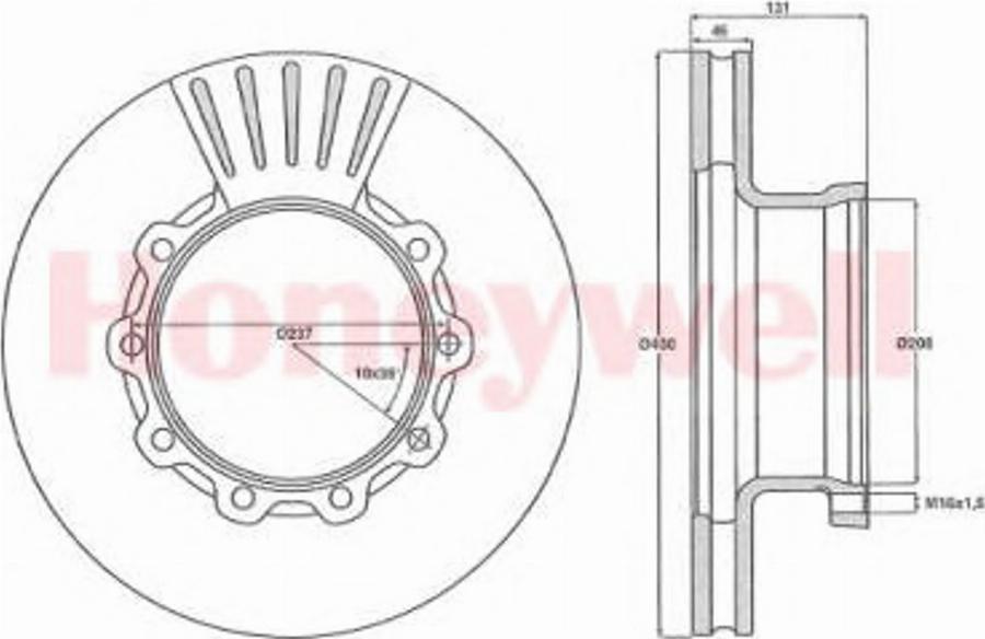 BENDIX 567500B - Тормозной диск avtokuzovplus.com.ua