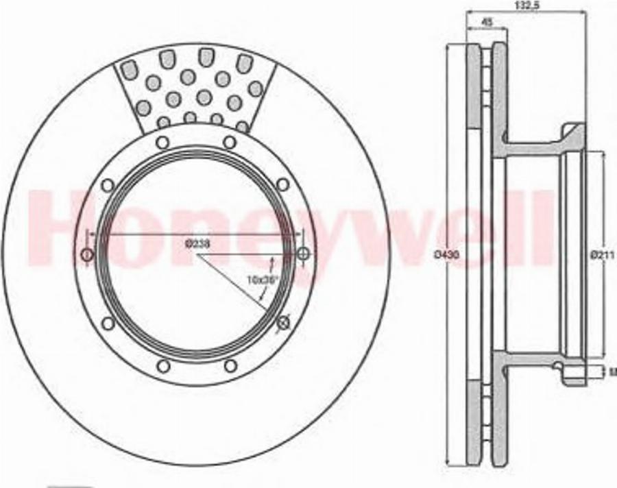 BENDIX 567751B - Гальмівний диск autocars.com.ua