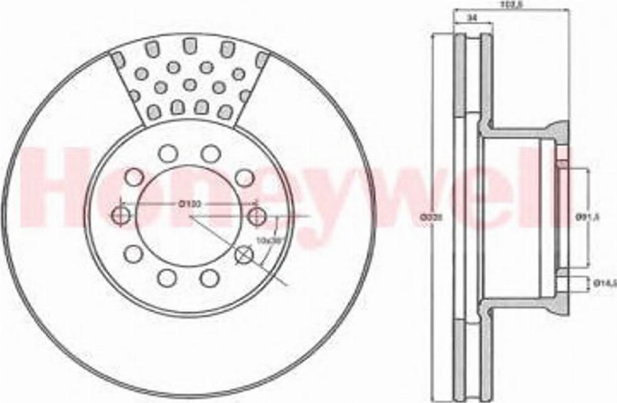 BENDIX 567764B - Гальмівний диск autocars.com.ua