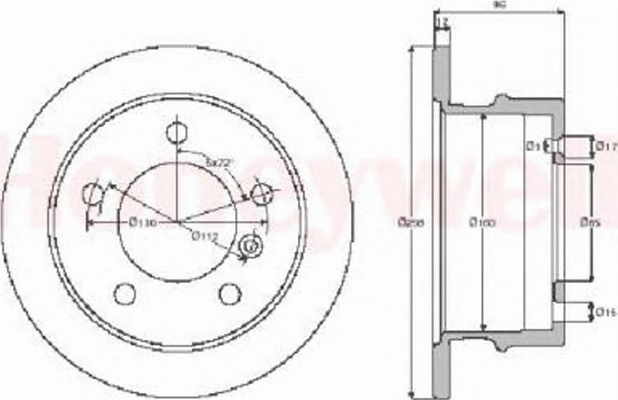 BENDIX 567771 B - Тормозной диск avtokuzovplus.com.ua