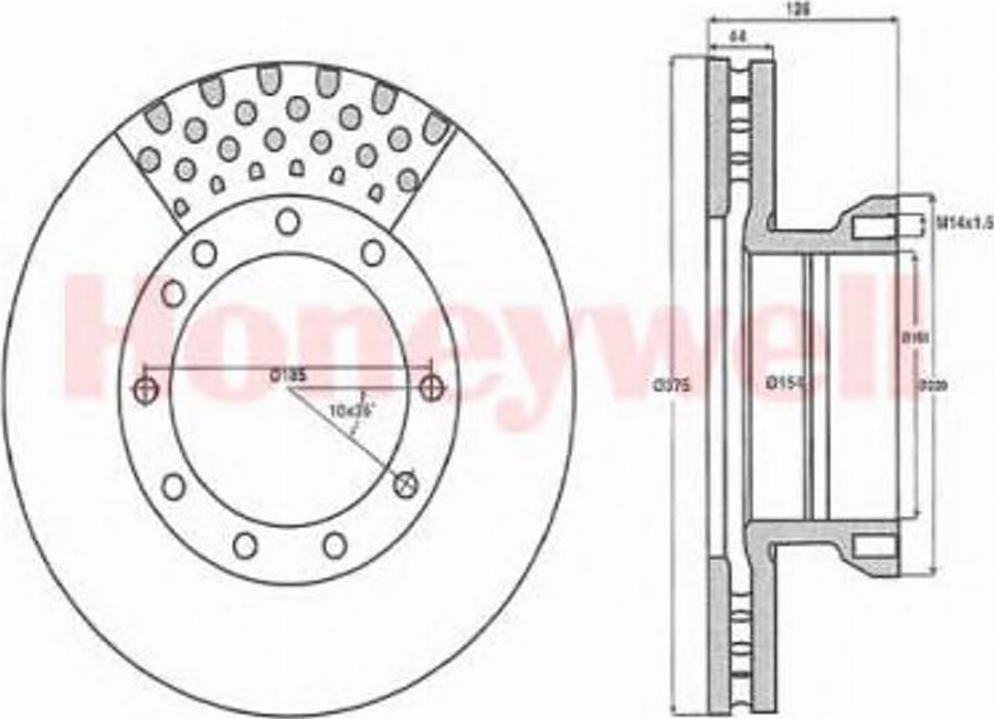 BENDIX 567812B - Тормозной диск avtokuzovplus.com.ua