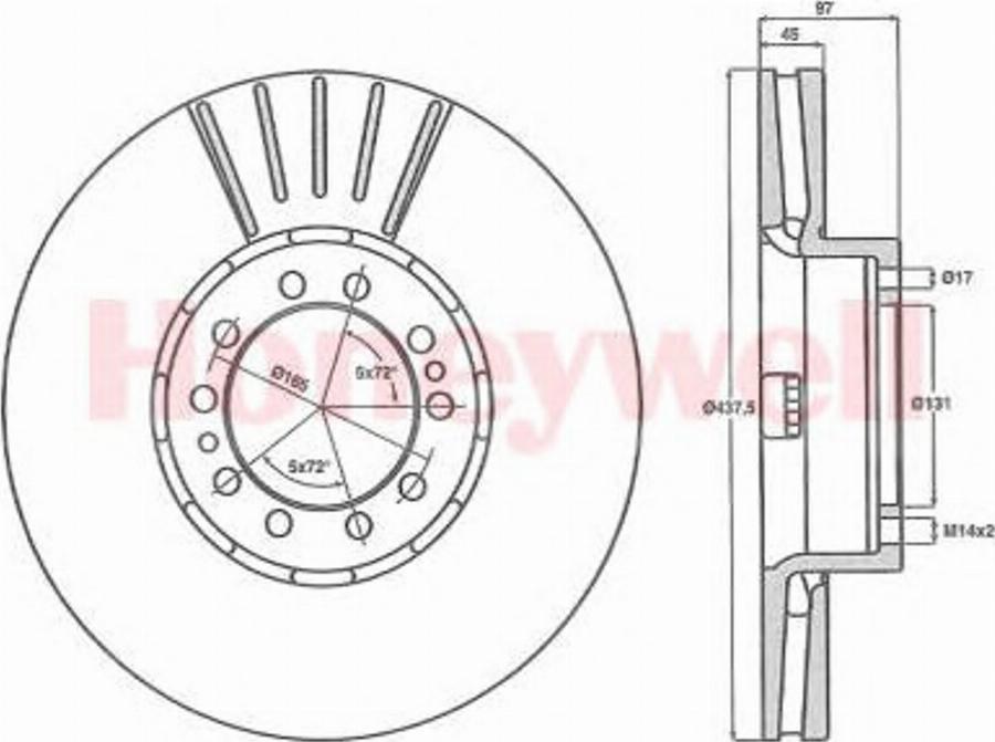 BENDIX 567953B - Тормозной диск avtokuzovplus.com.ua