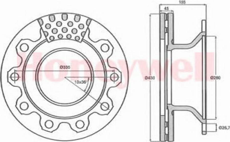 BENDIX 569020B - Гальмівний диск autocars.com.ua