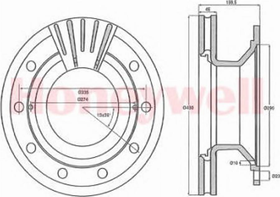 BENDIX 569021B - Тормозной диск avtokuzovplus.com.ua