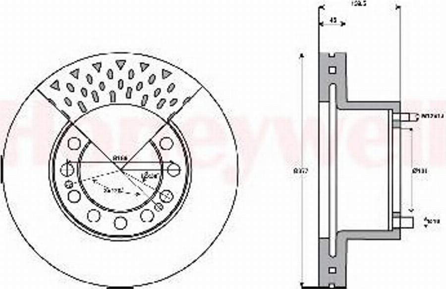 BENDIX 569108B - Гальмівний диск autocars.com.ua