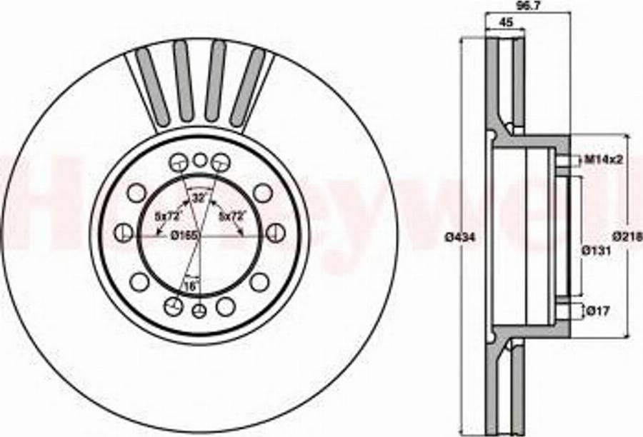 BENDIX 569113B - Тормозной диск avtokuzovplus.com.ua