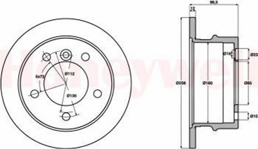 BENDIX 569120 B - Гальмівний диск autocars.com.ua