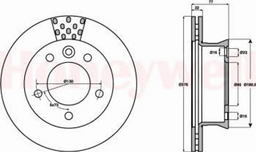 BENDIX 569122 B - Тормозной диск autodnr.net