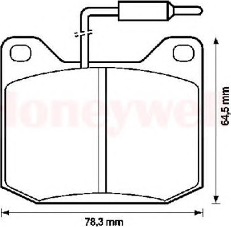 BENDIX 571206B - Тормозные колодки, дисковые, комплект avtokuzovplus.com.ua