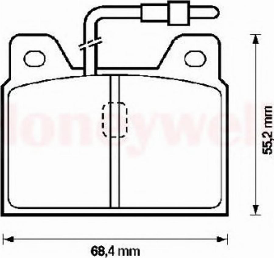 BENDIX 571218B - Тормозные колодки, дисковые, комплект avtokuzovplus.com.ua