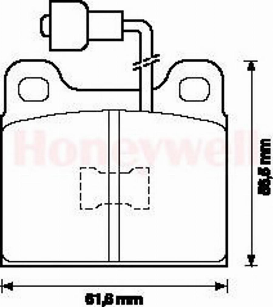 BENDIX 571254B - Тормозные колодки, дисковые, комплект avtokuzovplus.com.ua