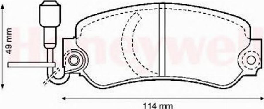 BENDIX 571286B - Тормозные колодки, дисковые, комплект autodnr.net