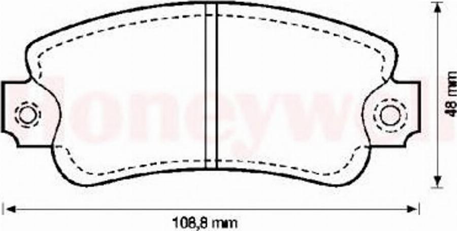 BENDIX 571297B - Тормозные колодки, дисковые, комплект avtokuzovplus.com.ua