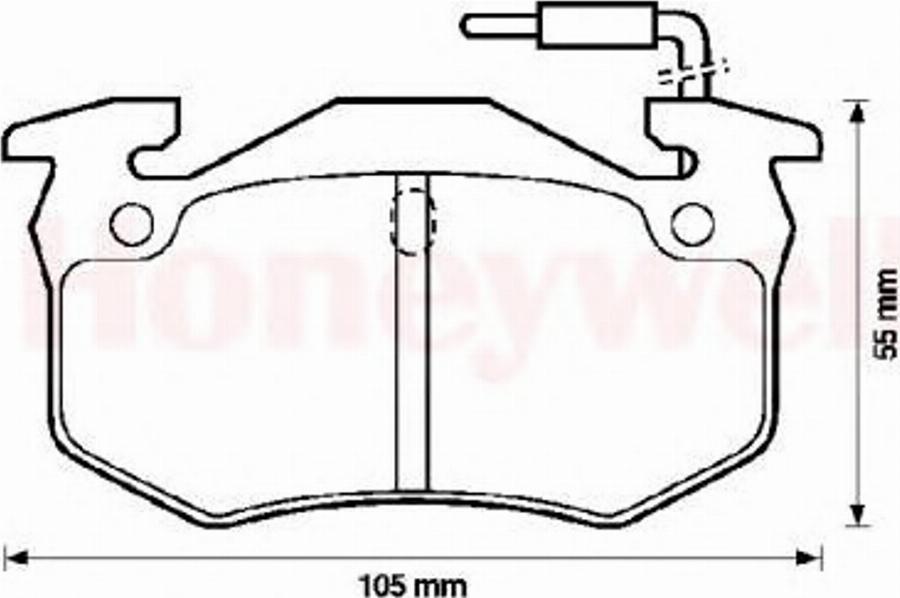 BENDIX 571302B - Тормозные колодки, дисковые, комплект autodnr.net