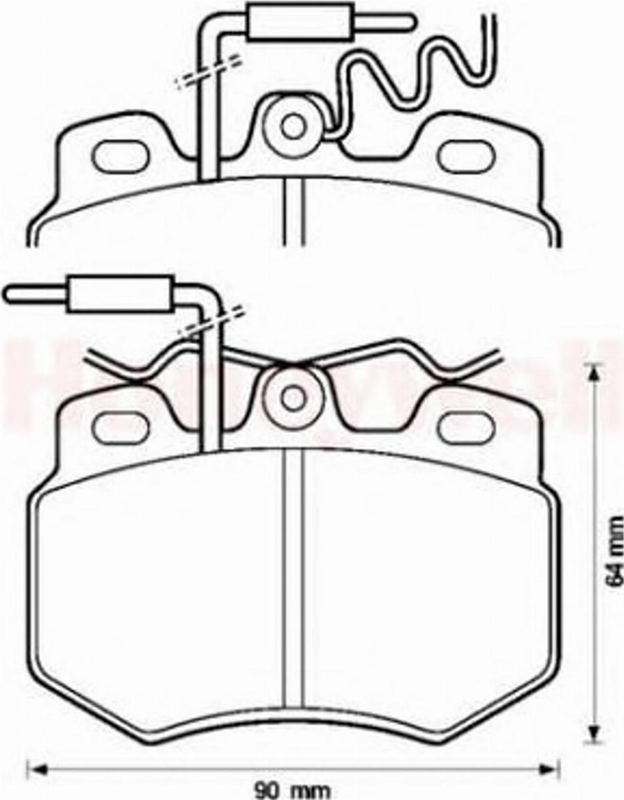 BENDIX 571319B - Тормозные колодки, дисковые, комплект avtokuzovplus.com.ua