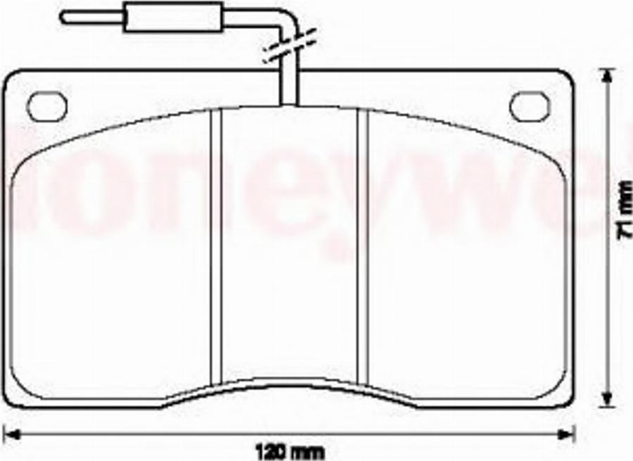 BENDIX 571321B - Тормозные колодки, дисковые, комплект avtokuzovplus.com.ua