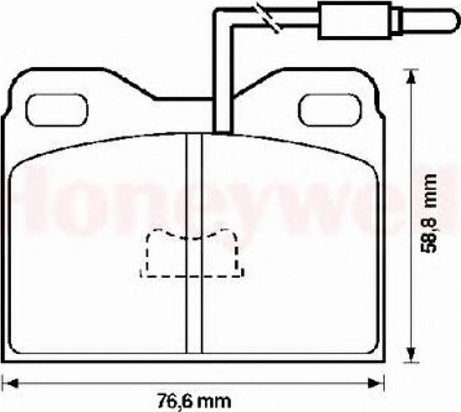 BENDIX 571322B - Тормозные колодки, дисковые, комплект autodnr.net