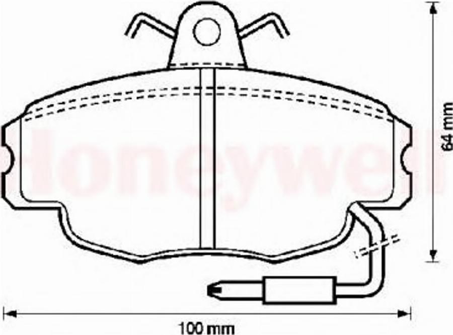 BENDIX 571327B - Тормозные колодки, дисковые, комплект autodnr.net