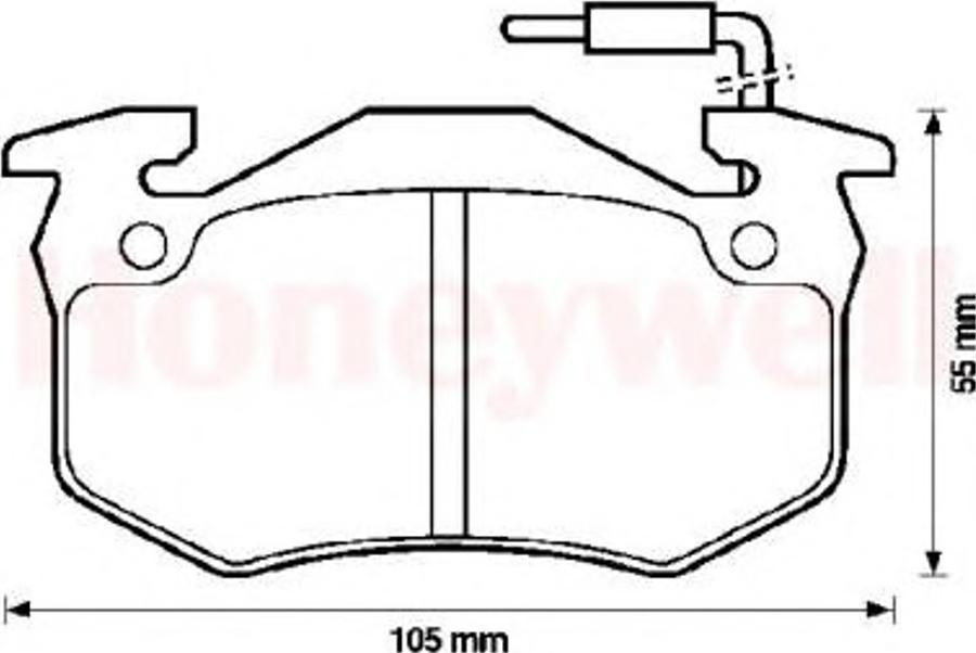 BENDIX 571331B - Гальмівні колодки, дискові гальма autocars.com.ua