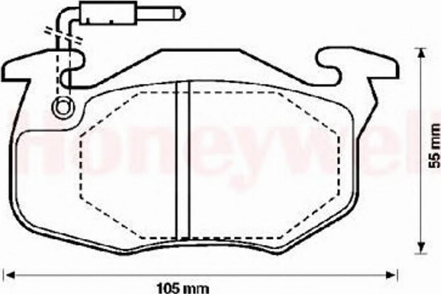 BENDIX 571332B - Тормозные колодки, дисковые, комплект autodnr.net