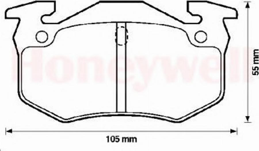 BENDIX 571334B - Гальмівні колодки, дискові гальма autocars.com.ua