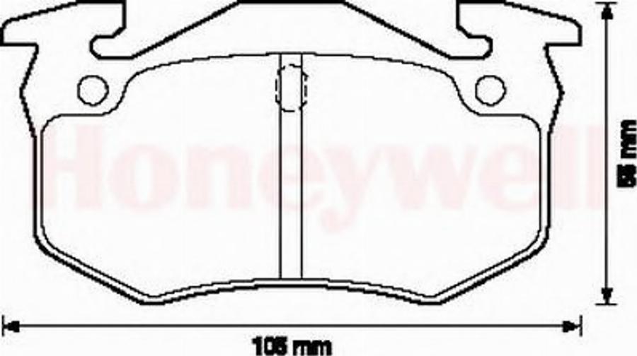 BENDIX 571335B - Тормозные колодки, дисковые, комплект autodnr.net