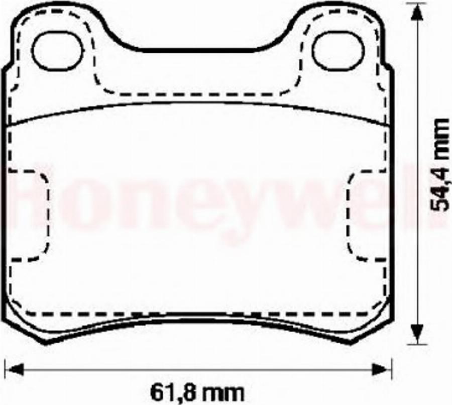 BENDIX 571344B - Тормозные колодки, дисковые, комплект avtokuzovplus.com.ua