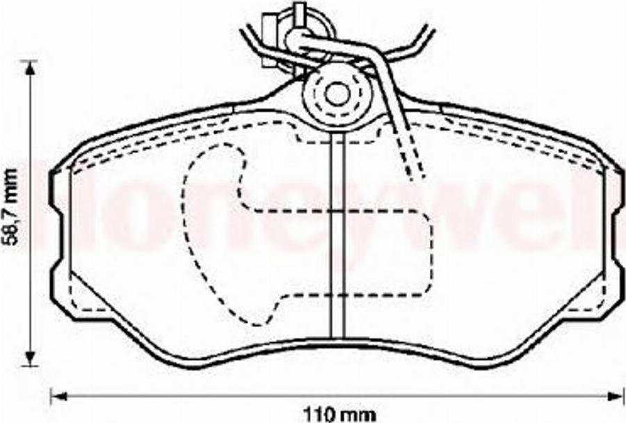 BENDIX 571347B - Тормозные колодки, дисковые, комплект avtokuzovplus.com.ua