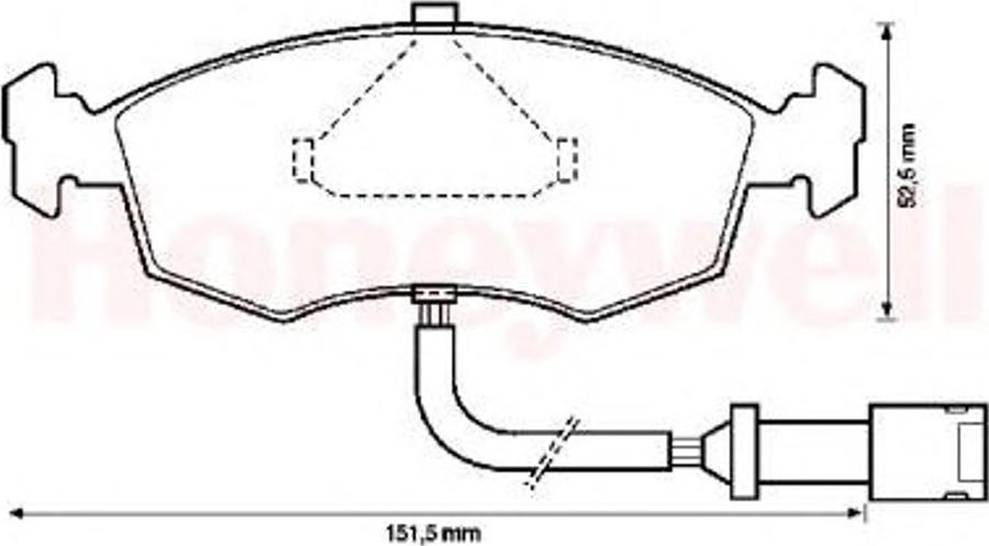 BENDIX 571351B - Тормозные колодки, дисковые, комплект avtokuzovplus.com.ua