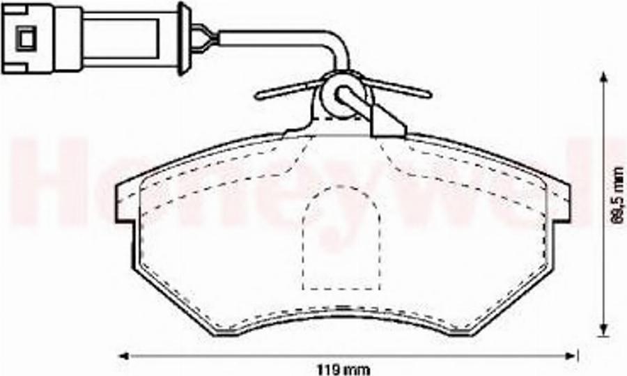 BENDIX 571356 B - Тормозные колодки, дисковые, комплект avtokuzovplus.com.ua