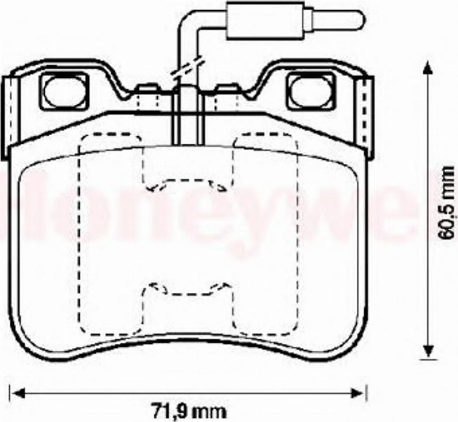 BENDIX 571367B - Гальмівні колодки, дискові гальма autocars.com.ua