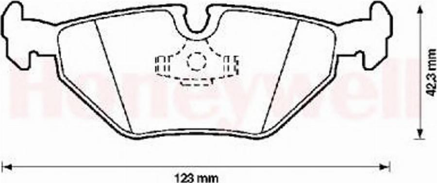 BENDIX 571387B - Тормозные колодки, дисковые, комплект autodnr.net