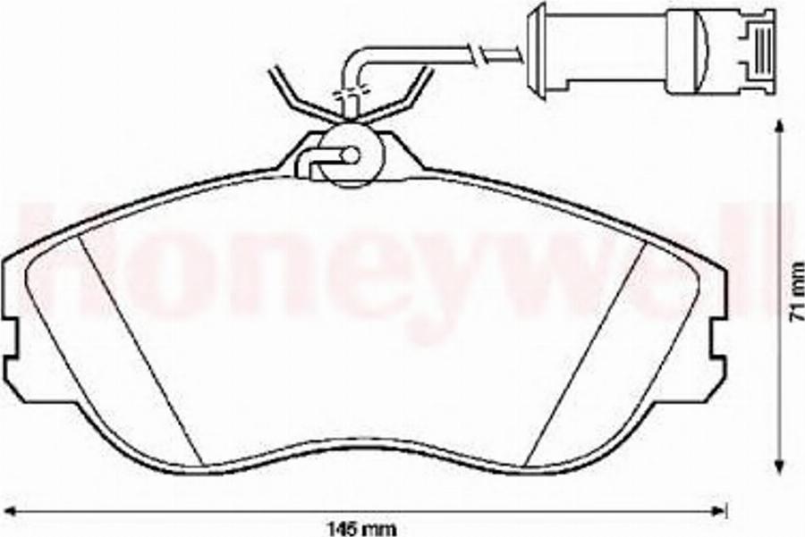 BENDIX 571402B - Тормозные колодки, дисковые, комплект avtokuzovplus.com.ua