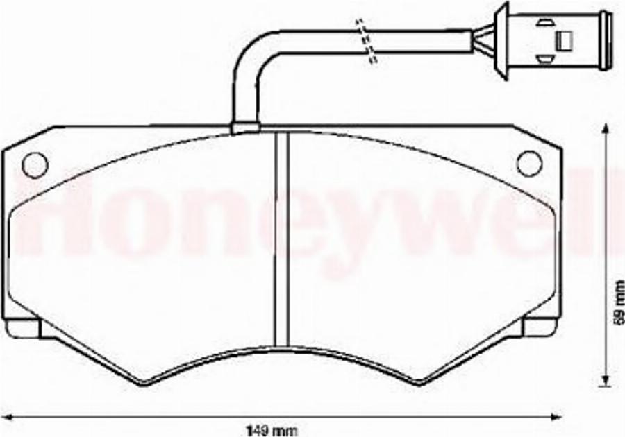 BENDIX 571419B - Тормозные колодки, дисковые, комплект autodnr.net