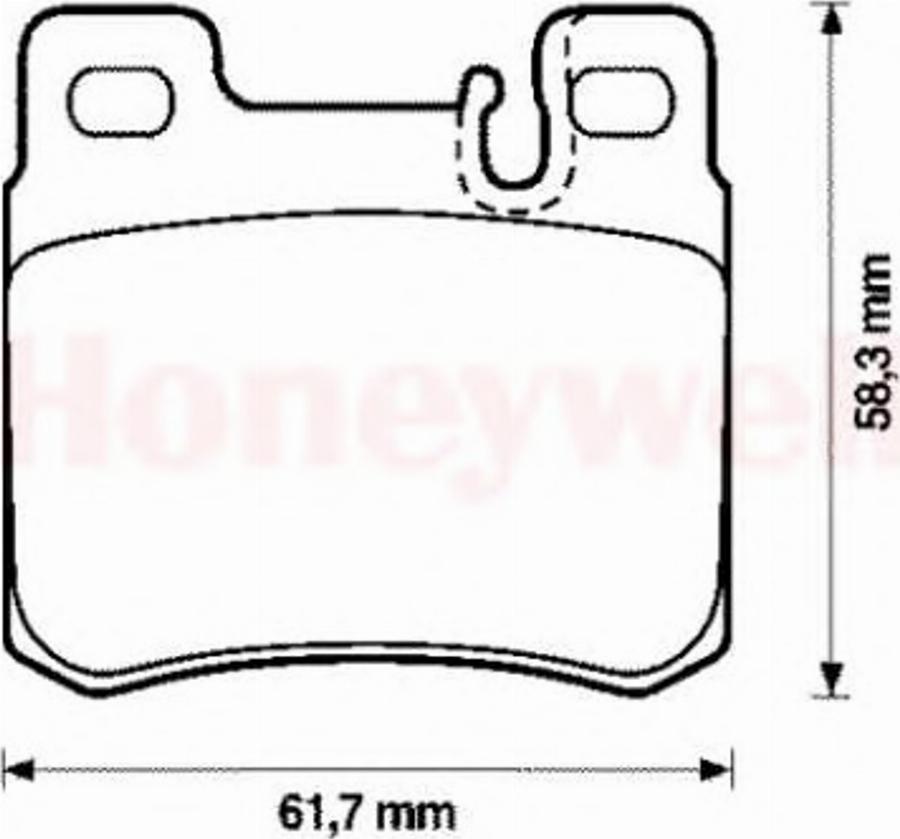 BENDIX 571435B - Тормозные колодки, дисковые, комплект avtokuzovplus.com.ua