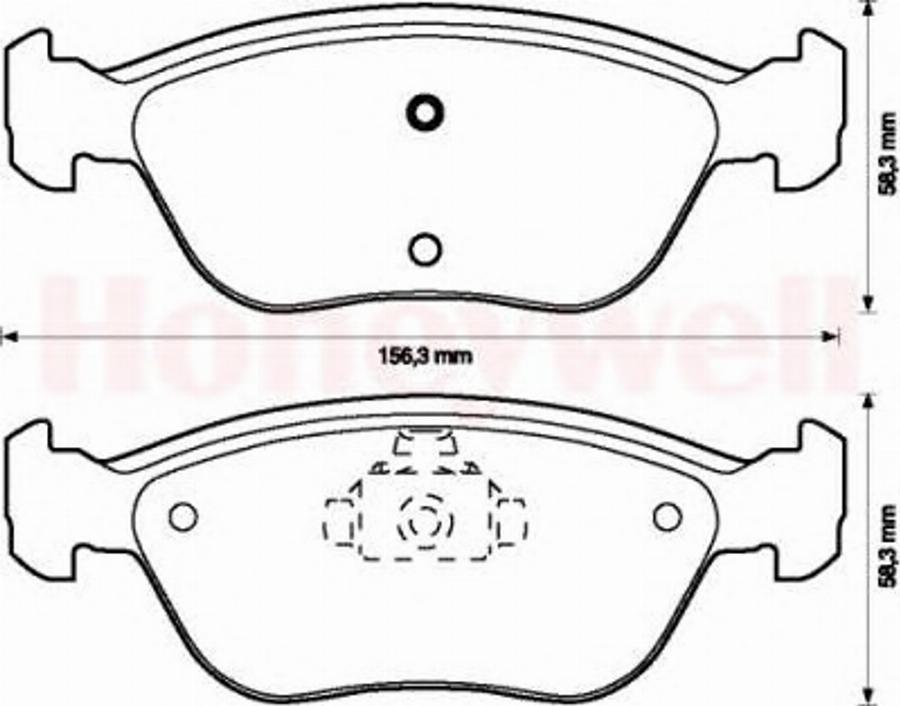 BENDIX 571457X - Тормозные колодки, дисковые, комплект autodnr.net