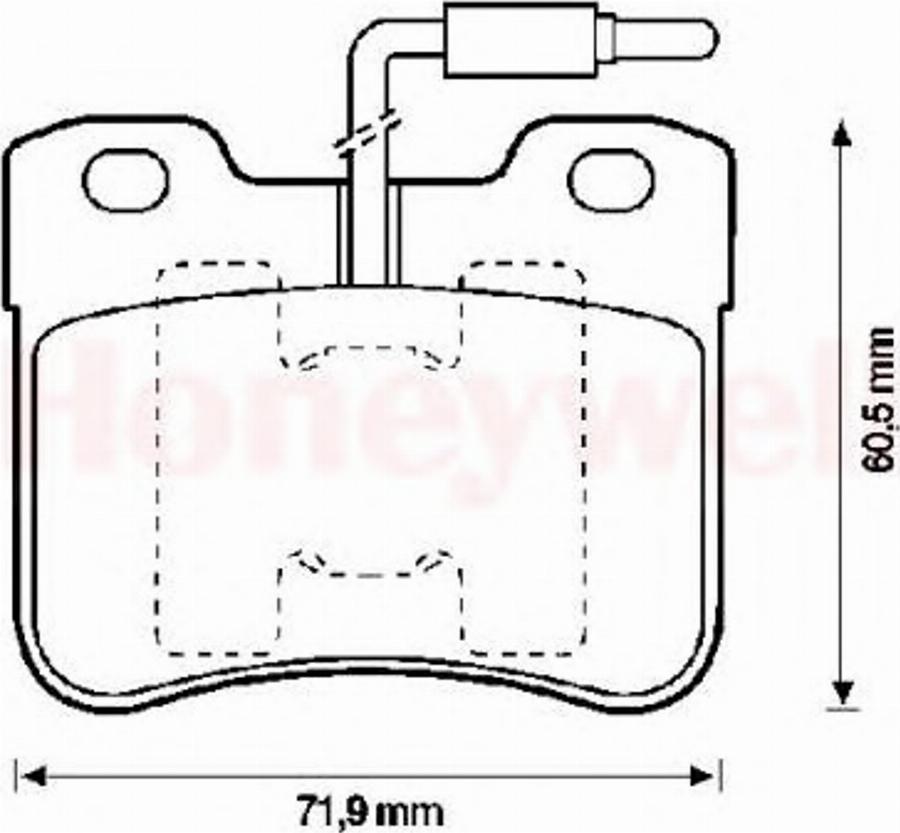 BENDIX 571473B - Тормозные колодки, дисковые, комплект avtokuzovplus.com.ua