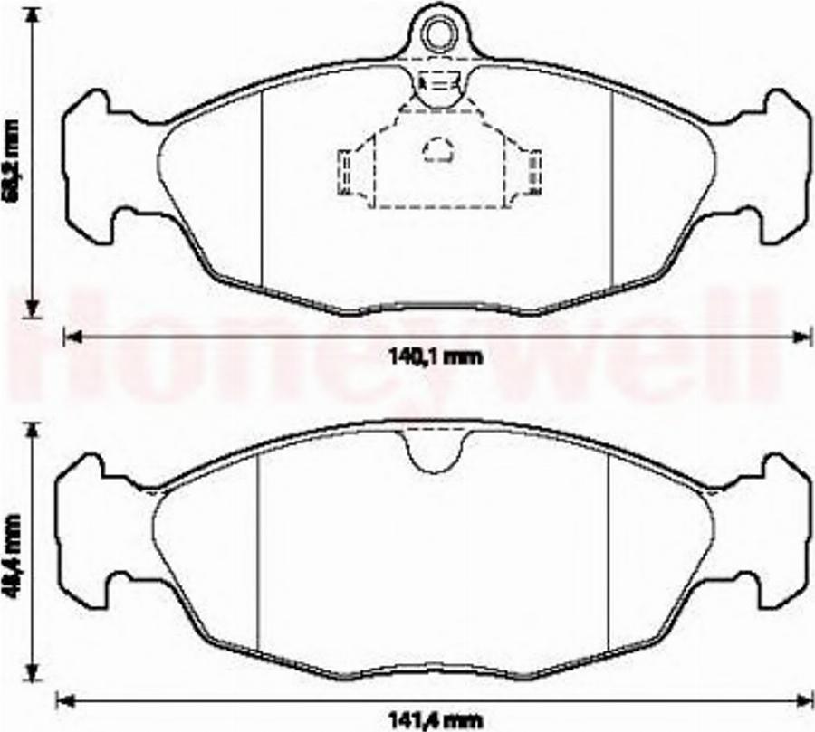 BENDIX 571492B - Гальмівні колодки, дискові гальма autocars.com.ua