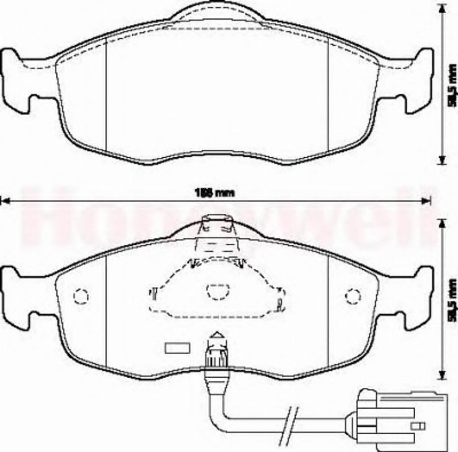 BENDIX 571522B - Тормозные колодки, дисковые, комплект avtokuzovplus.com.ua