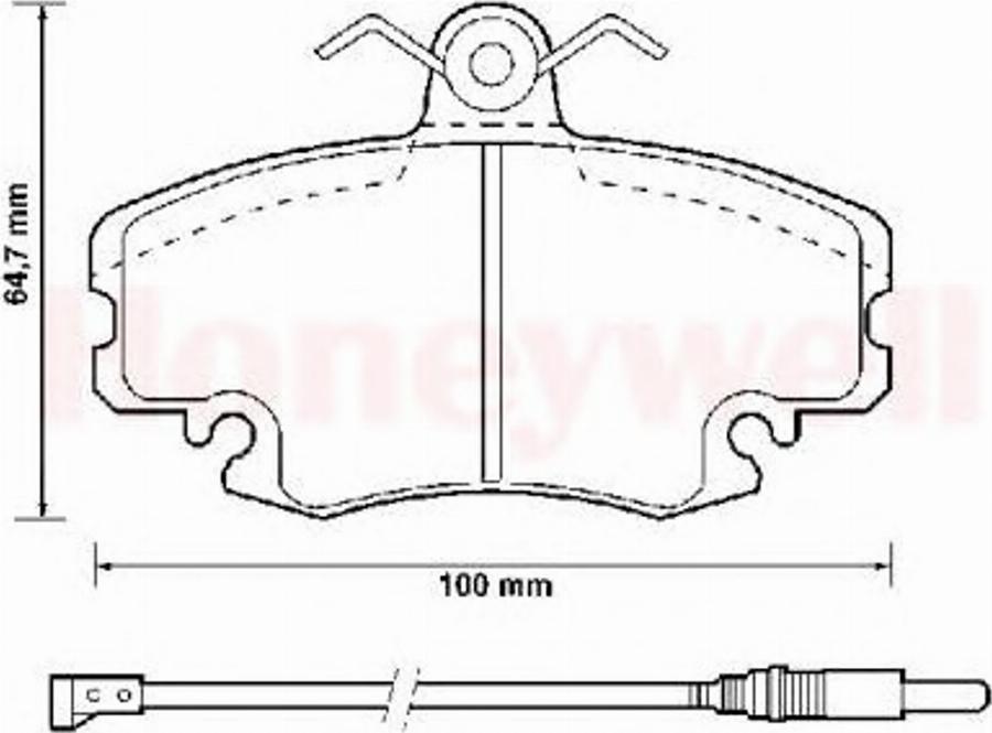 BENDIX 571526B - Гальмівні колодки, дискові гальма autocars.com.ua