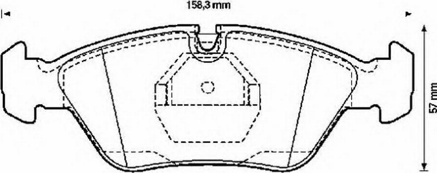 BENDIX 571529B - Гальмівні колодки, дискові гальма autocars.com.ua