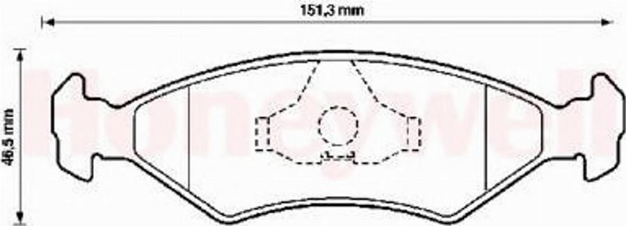 BENDIX 571536B - Тормозные колодки, дисковые, комплект autodnr.net